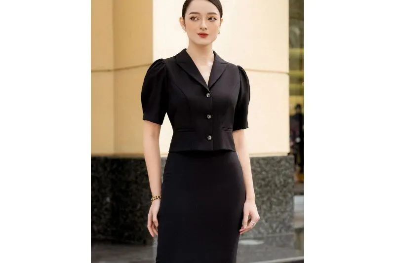 Áo ký giả croptop